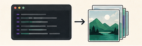 A command-line window processing a stack of image files.
